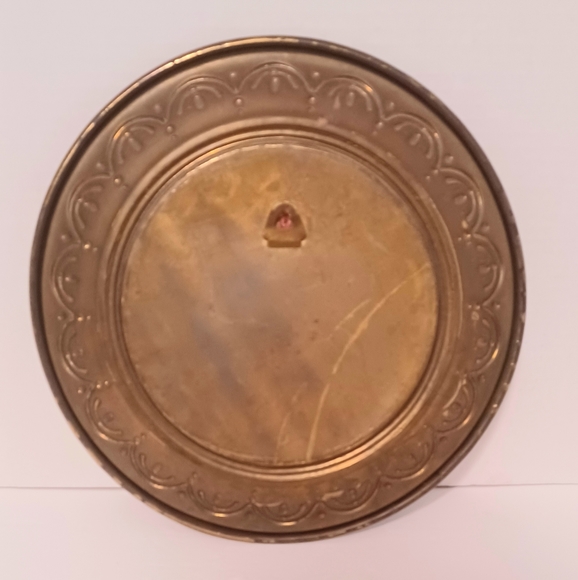 Vintage Pair of Brass and Ceramic Wall Plates Duck and Grouse Ceramic Centers - Picture 4 of 7